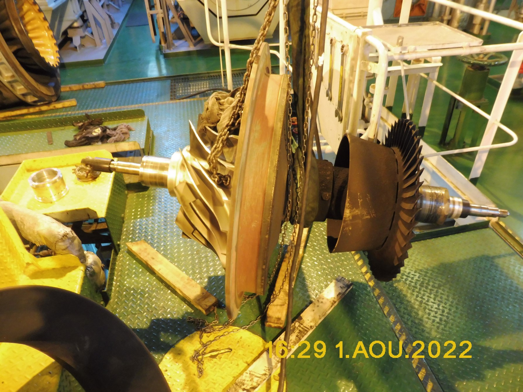 Damage to turbocharger